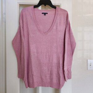 American Eagle Outfitters Pink V-Neck Sweater